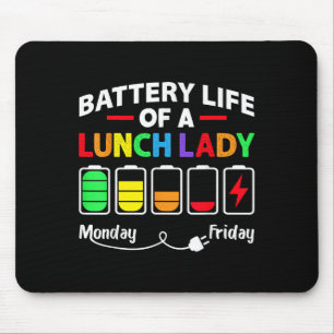 Battery Life Of A School Lunch Lady Cafeteria Work Mouse Mat