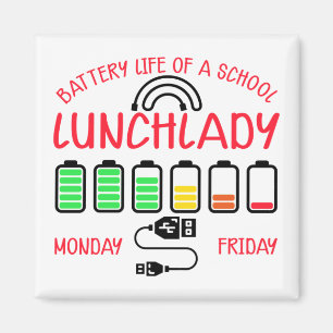 Battery Life Of A School Lunch Lady Magnet