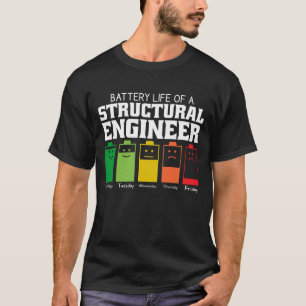Battery Life Of A Structural Engineer T-Shirt