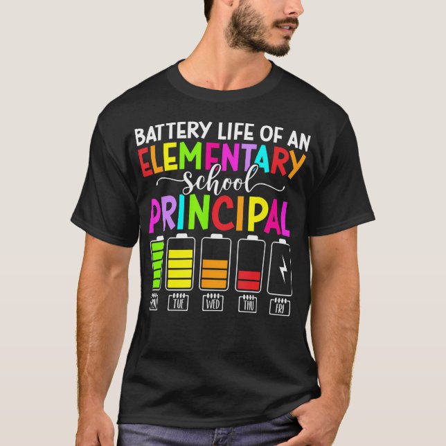 Battery Life Of An Elementary School T-Shirt (Front)