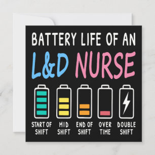 Battery life of an L&D nurse humor chart