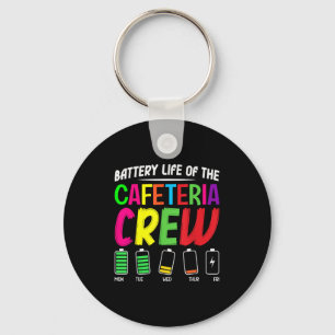 Battery Life Of The Cafeteria Crew - Funny School Key Ring