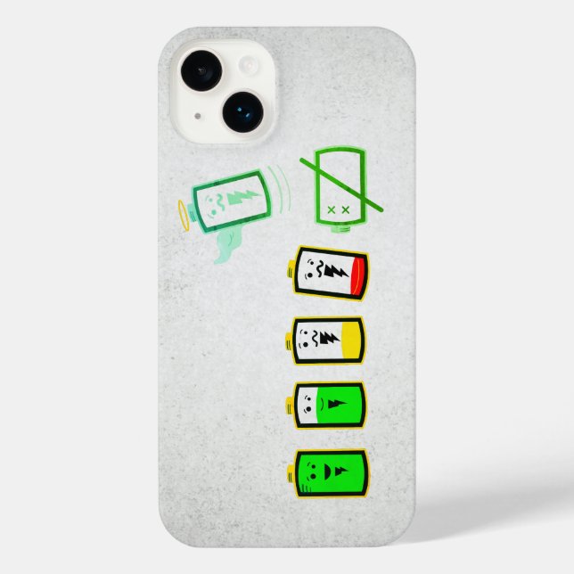 Battery Life -  Retro Green Edition iPhone  iPhone Case (Back)