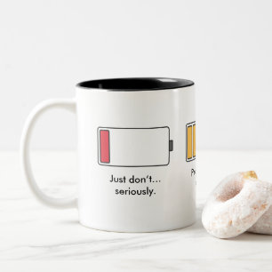 Battery Mood Mug   Low to Fully Charged