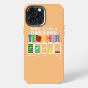 Battery Of Life A 3rd Third Grade Teacher Back To iPhone 13 Pro Max Case