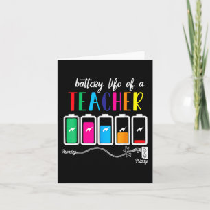 Battery Of Life A Teacher Thanksgiving Christmas Card