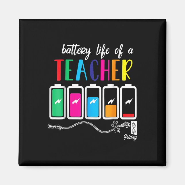 Battery Of Life A Teacher Thanksgiving Christmas  Magnet (Front)