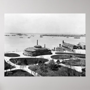 Battery & Old Castle Garden Poster