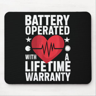 Battery Operated With A Life Time Warranty Heart A Mouse Mat