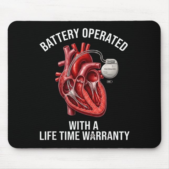 Battery operated with a life time warranty  mouse mat (Front)