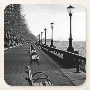 Battery Park City I Square Paper Coaster