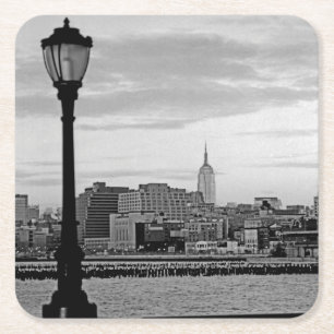 Battery Park City II Square Paper Coaster