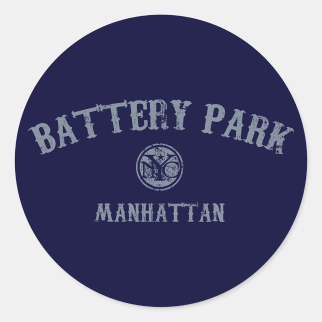 Battery Park Classic Round Sticker (Front)