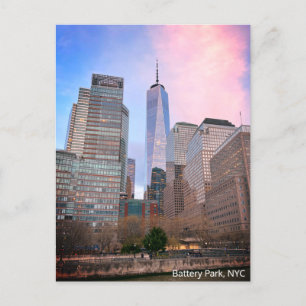 Battery Park from Staten Island Ferry NYC Postcard
