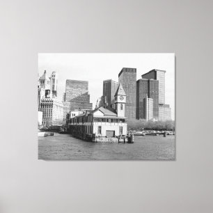 Battery Park Pier A Photograph Canvas Print