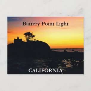 Battery Point Light, California Postcard