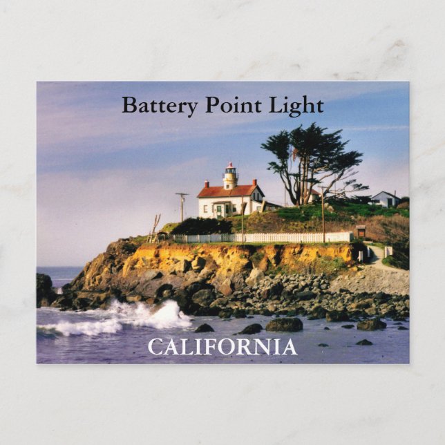 Battery Point Light, California Postcard (Front)