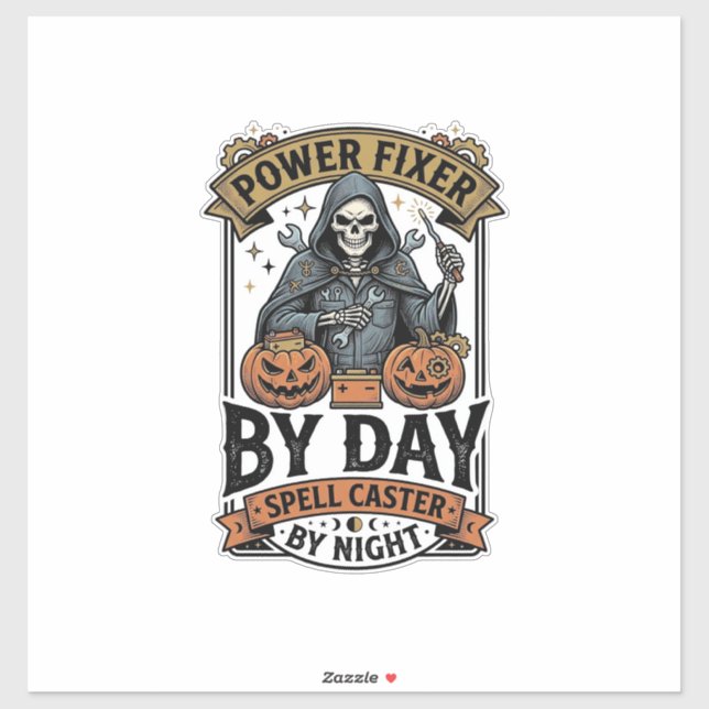 Battery Repair Witch Funny Halloween Technician Sh (Sheet)