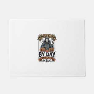 Battery Repair Witch Funny Halloween Technician Sh Doormat