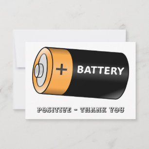 Battery Thank You Card