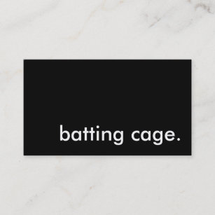 batting cage. business card