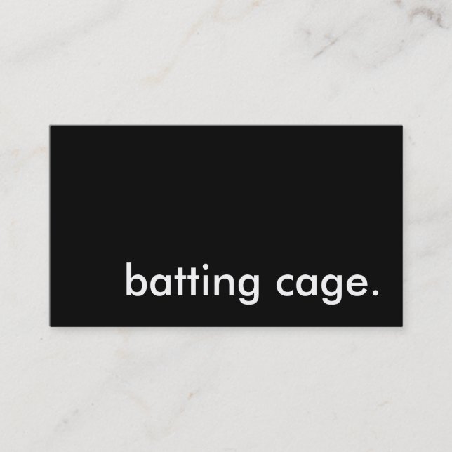 batting cage. business card (Front)