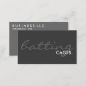 batting cages. (colour customisable) business card (Front/Back)
