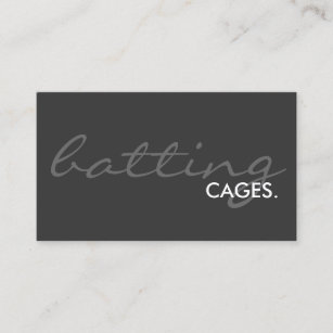 batting cages. (colour customisable) business card