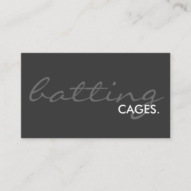 batting cages. (colour customisable) business card (Front)