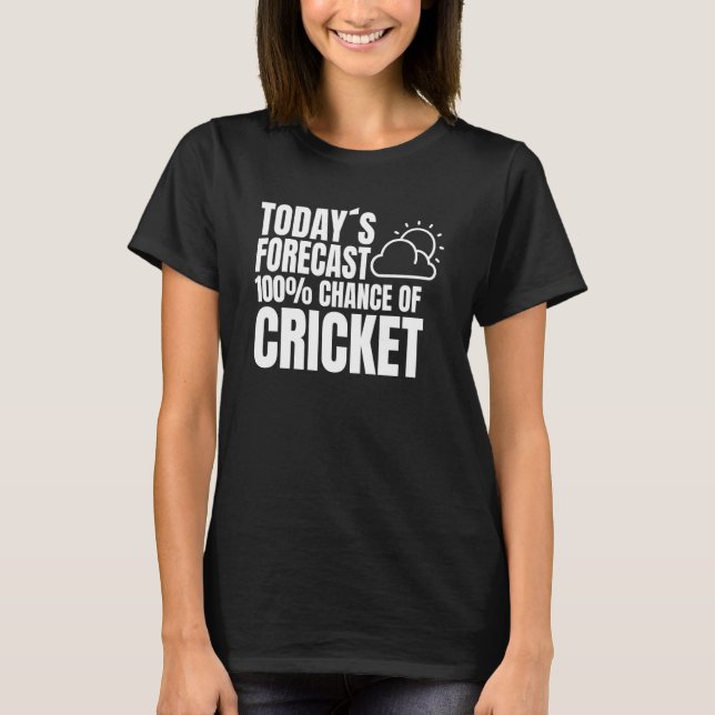 Batting Game Weather Preview Bowler Batsman Cricke T-Shirt (Front)