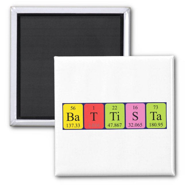 Battista periodic table name magnet (Front)