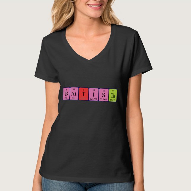 Battista periodic table name shirt (Front)