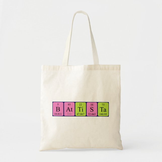 Battista periodic table name tote bag (Front)
