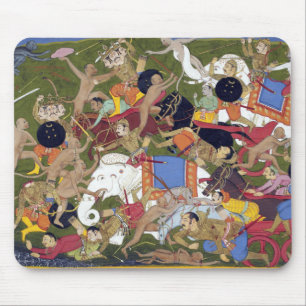 Battle at Lanka Ramayana Udaipur India Sahibdin Mouse Mat
