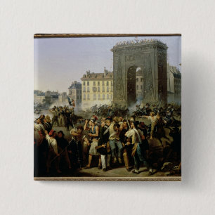 Battle at the Porte Saint-Denis, 28th July 1830 15 Cm Square Badge
