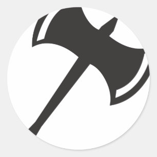 Battle Axe Classic Round Sticker