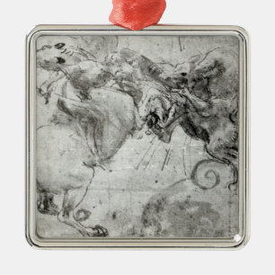 Battle between a Rider and a Dragon, c.1482 Metal Tree Decoration