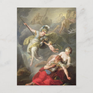 Battle Between Minerva and Mars, 1771 Postcard