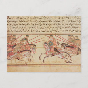 Battle between Mongol tribes, 13th century Postcard