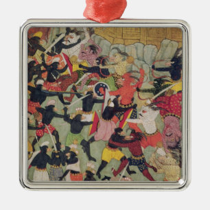 Battle Between the Armies of Rama and Ravana Metal Tree Decoration