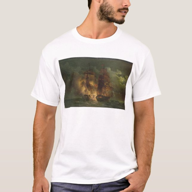 Battle Between the French Frigate 'Arethuse' T-Shirt (Front)