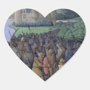 Battle between the Maccabees and the Bacchides Heart Sticker