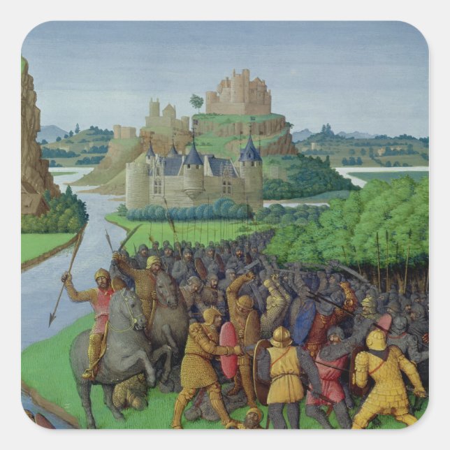 Battle between the Maccabees and the Bacchides Square Sticker (Front)