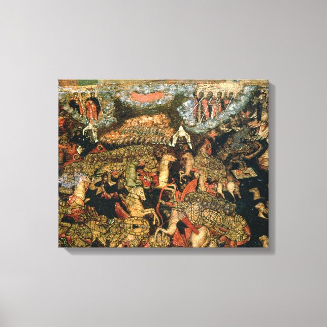 Battle between the Russian and Tatar troops Canvas Print (Front)