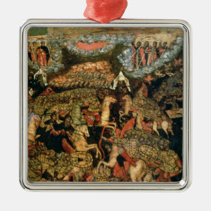 Battle between the Russian and Tatar troops Metal Tree Decoration