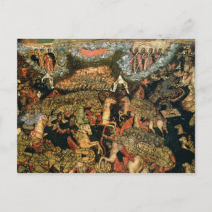 Battle between the Russian and Tatar troops Postcard