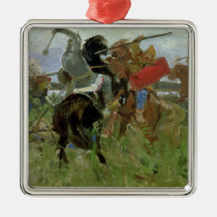 Battle between the Scythians and the Metal Tree Decoration