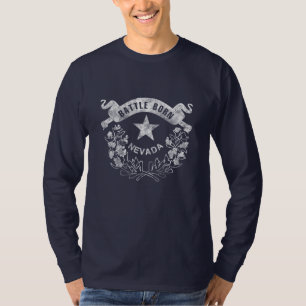 Battle Born - Nevada, Las Vegas. Flag Logo Vintage T-Shirt