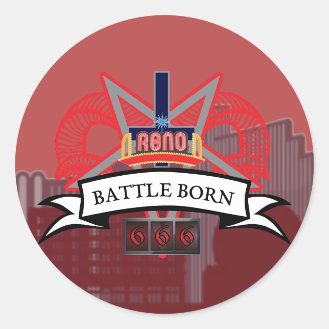 Battle Born Satanists - Northern Nevada Stickers (Front)