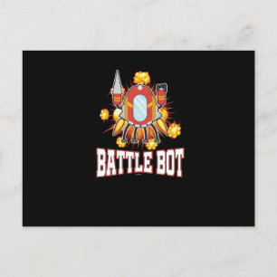 Battle Bot Robot Wars Holiday Postcard